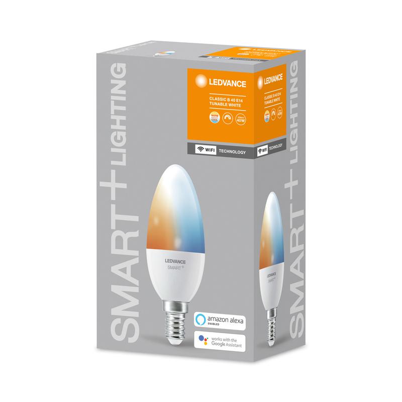 Лампа светодиодная SMART+ WiFi Candle Tunable White 40 5Вт/2700-6500К E14 LEDVANCE 4058075485556 1