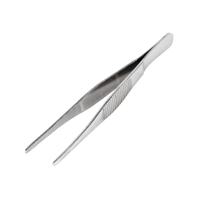 Пинцет прямой рифленый 125мм (блист.) Rexant 12-0360