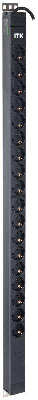 Блок розеток 18 мест PDU верт. 24U 1ф 16А Schuko каб. 3м Schuko ITK PV22-18D-11