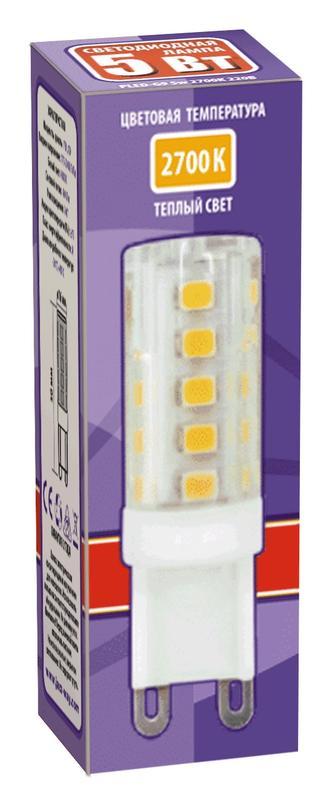 Лампа светодиодная PLED-G9 5Вт капсульная 2700К тепл. бел. G9 320лм 220-230В JazzWay 1032102B 1