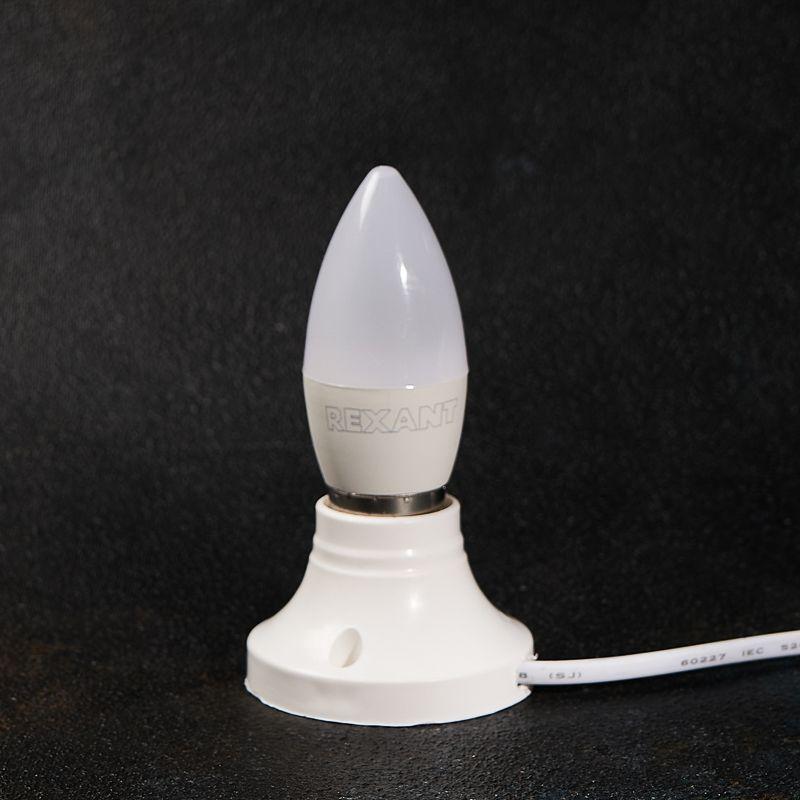 Лампа светодиодная 7.5Вт Свеча (CN) 2700К тепл. бел. E27 713лм Rexant 604-020 1