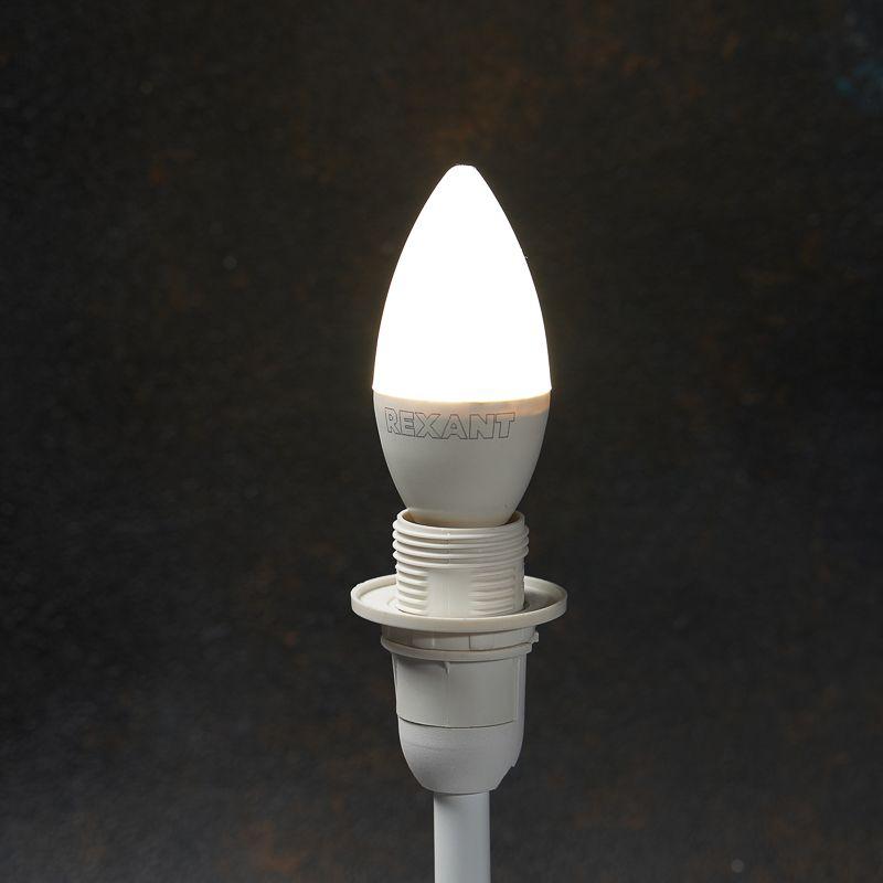 Лампа светодиодная 7.5Вт CN свеча 4000К нейтр. бел. E14 713лм Rexant 604-018 5