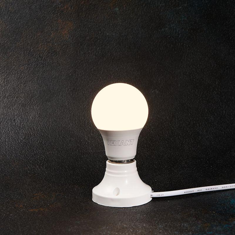 Лампа светодиодная A60 9.5Вт Груша 2700К тепл. бел. E27 903лм Rexant 604-001 5