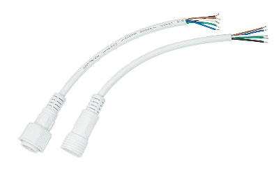 Кабель соединительный (5pin) герметичный (IP67) 5х0.5кв.мм 300В бел. Rexant 11-9450