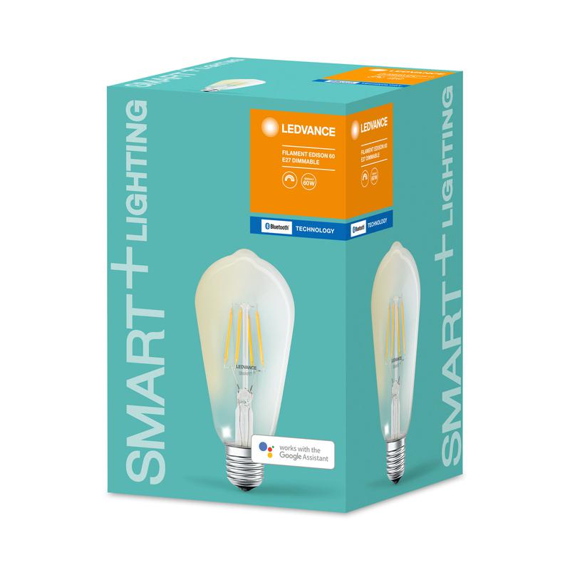Лампа светодиодная SMART+ Filament Edison Dimmable 60 6Вт/2700К E27 LEDVANCE 4058075208575 1