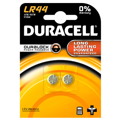 Элемент питания алкалиновый &quot;таблетка&quot; 1.5В LR44 BP-2 (блист.2шт) Duracell Б0009737
