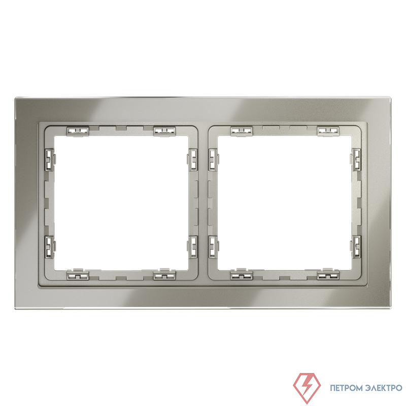 Рамка 2-м S70 стеклян. шелк Voltum VLS110204