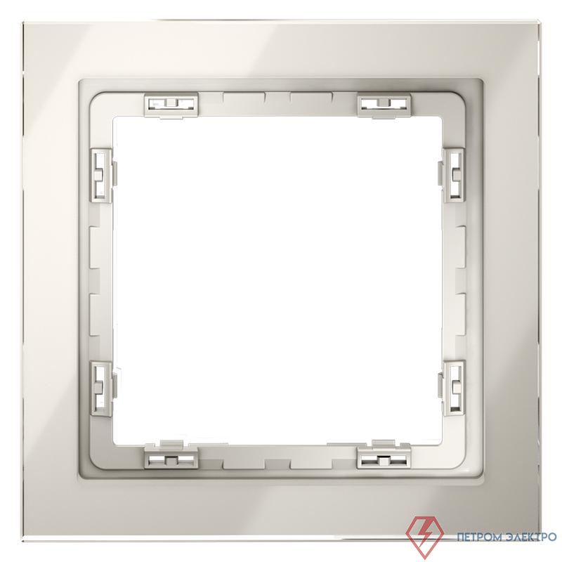 Рамка 1-м S70 стеклян. кашемир Voltum VLS110103