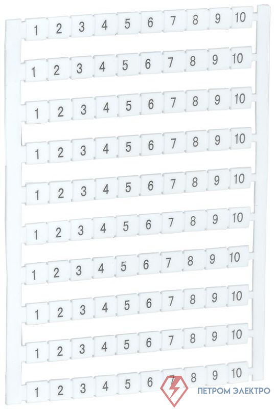 Маркер для КВИ-4/16кв.мм с нумерацией № 1-10 IEK YZN30M-004-K00-10