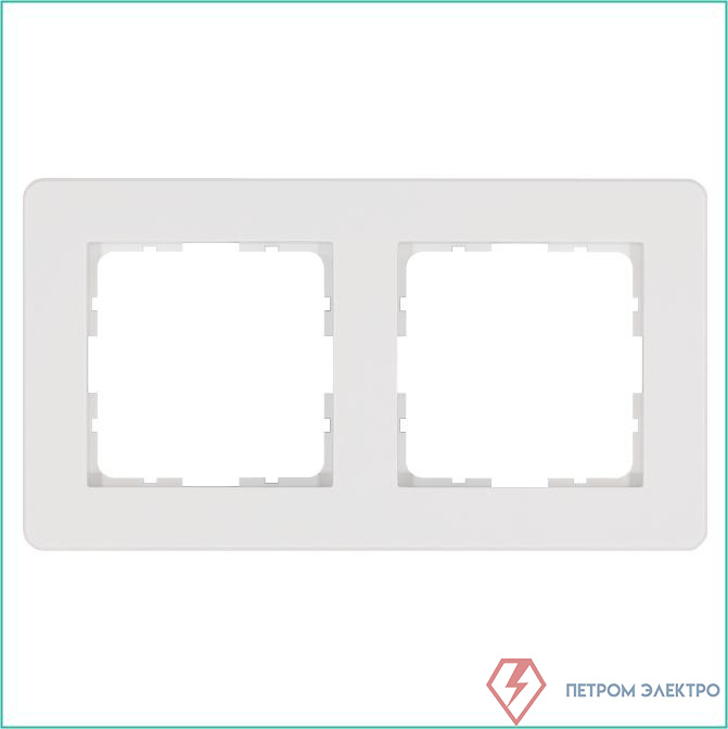 Рамка 2-м G-Flex бел. глянцевый Jasmart G1102W