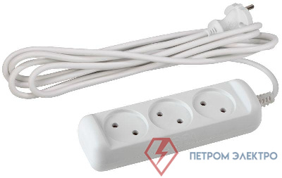 Удлинитель 3х10м без заземл. 10А IP20 U-3-10m-2х1 ПВС 2х1 Эра Б0028358