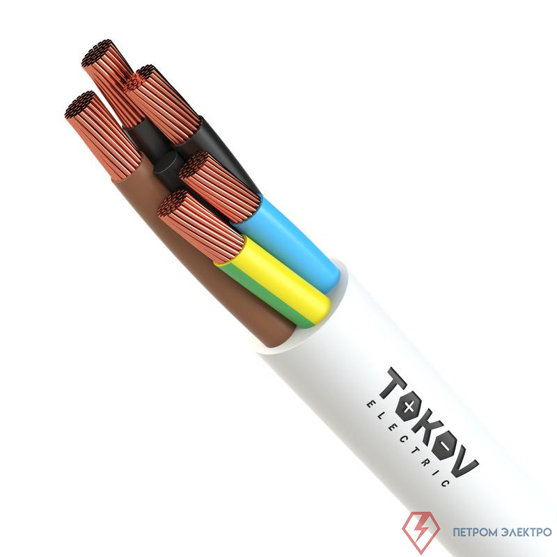 Провод TOKOV ELECTRIC ПВС 5х2.5(4х2.5+1х2.5) 380В Б (м) 1945506
