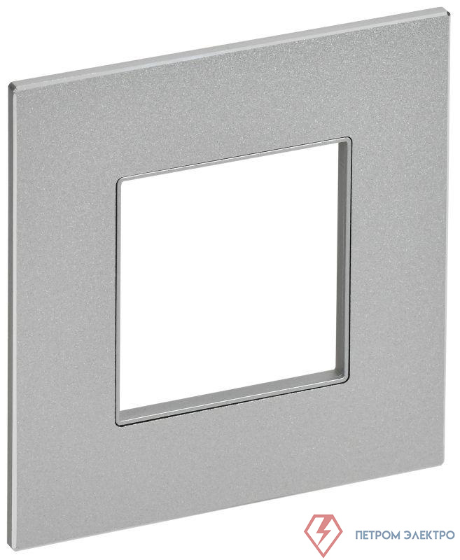 Рамка 1-м SKANDY SK-F31S металл серебр. IEK SK-M12-M-K23