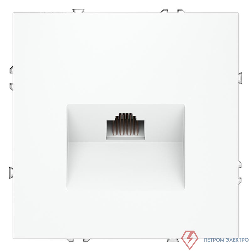 Розетка компьютерная 1-м СП S70 RJ45 кат.6 механизм бел. матов. Voltum VLS060102