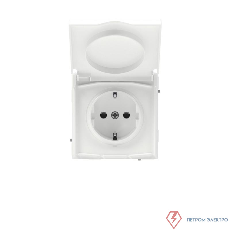 Розетка силовая KANT IP44 2P+E защ. шторки с крышкой бел. магнолия DKC 7000013