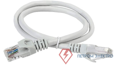 Патч-корд кат.6 UTP PVC 10м сер. ITK PC01-C6U-10M