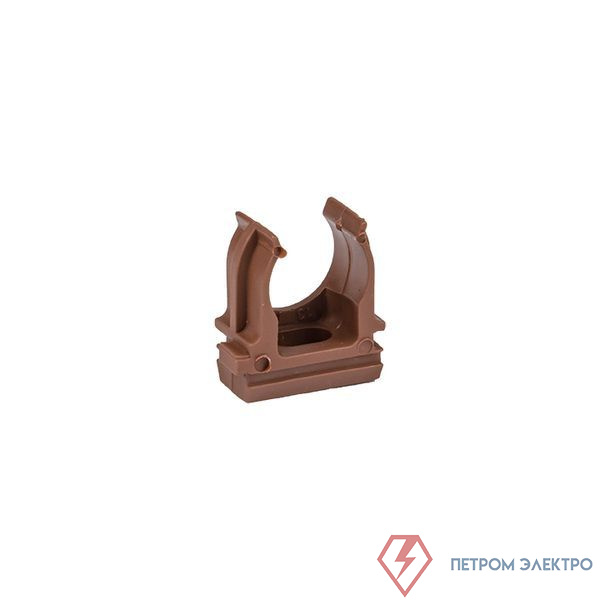 Держатель для труб (клипса) d16мм темн. дерево (уп.10шт) Plast EKF derj-z-16d