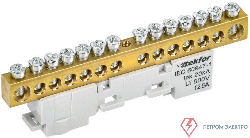 Шина L "фаза" неизол. на универс. держ. 8х12-14-Ср TEKFOR IEK TF-NN20-14-DL-K03