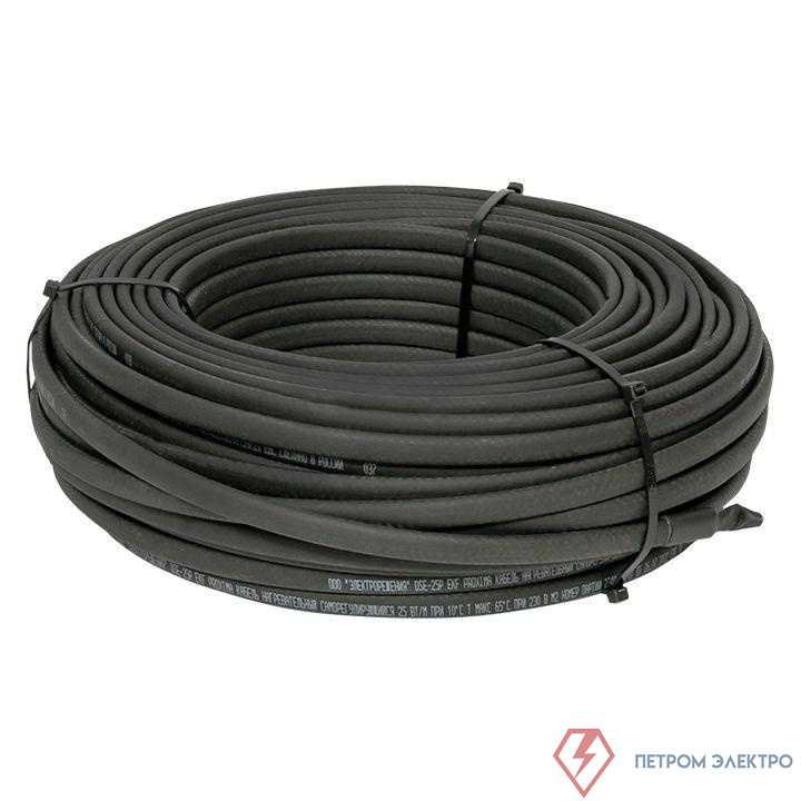 Кабель нагревательный саморег. DSE-25P 25Вт/м (уп.50м) EKF DSE-25P-50