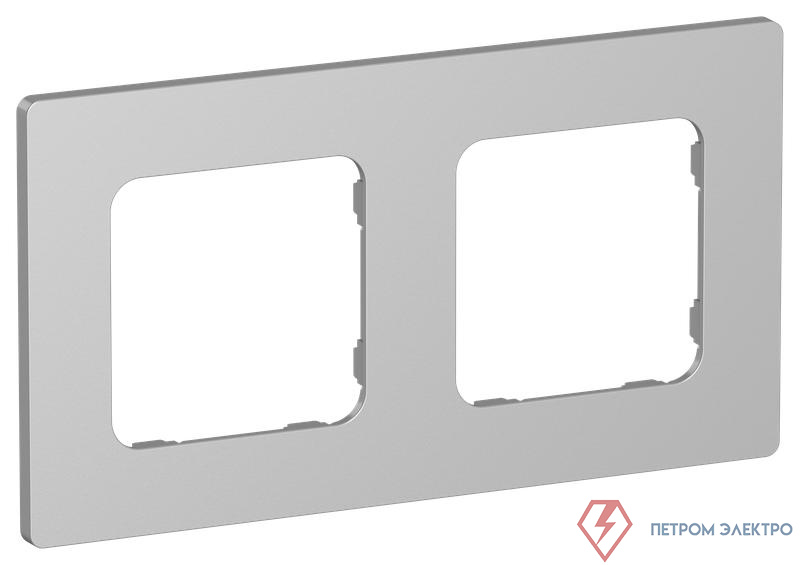 Рамка 2-м СП FLITE РУ-2-К-ФлА алюм. IEK FI-M22-32-20-K47