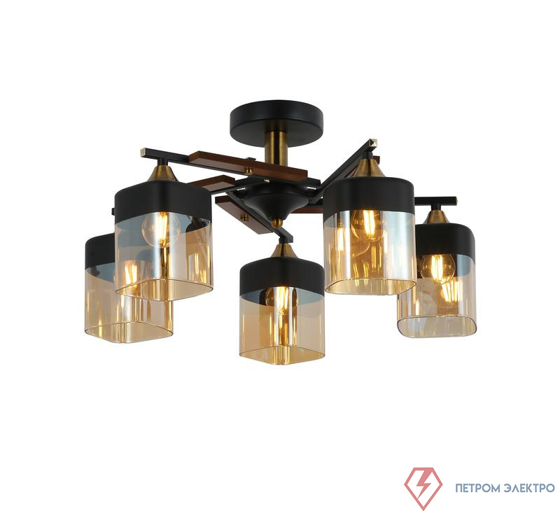 Люстра Glitz 60Вт E27х5 IP20 Freya FR5154PL-05B