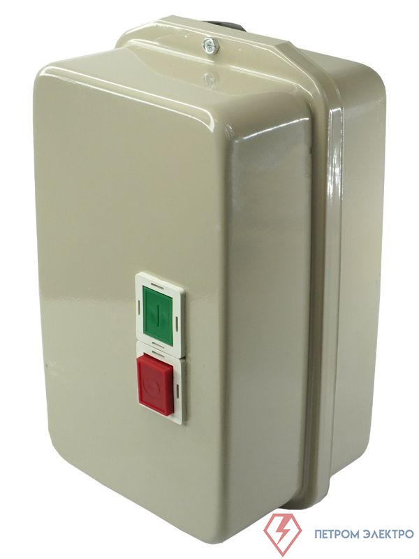 Пускатель электромагнитный ПМЛ-3220Д УХЛ4 Б 50А 380В/50Гц AC 1НО+1НЗ IP54 нереверсивный с реле РТЛ-2057-2 37-50А в корпусе метал. с кнопками ПУСК + СТОП Электротехник ET511514