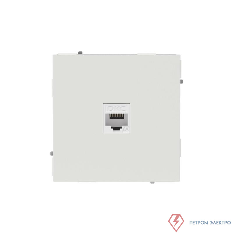 Розетка компьютерная 1-м KANT RJ45 кат.6A без шторки бел. песок DKC 7010673