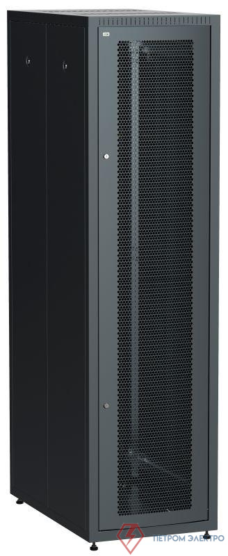 Шкаф сетевой LINEA E 47U 600х1000мм двери 2шт перф. и метал. черн. ITK LE05-47U61-PM
