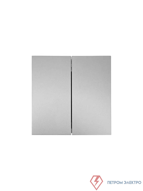 Выключатель 2-кл. СП ZIMA IP20 10А безвинт. зажим сер. матов. LEZARD 704-7488-101QC