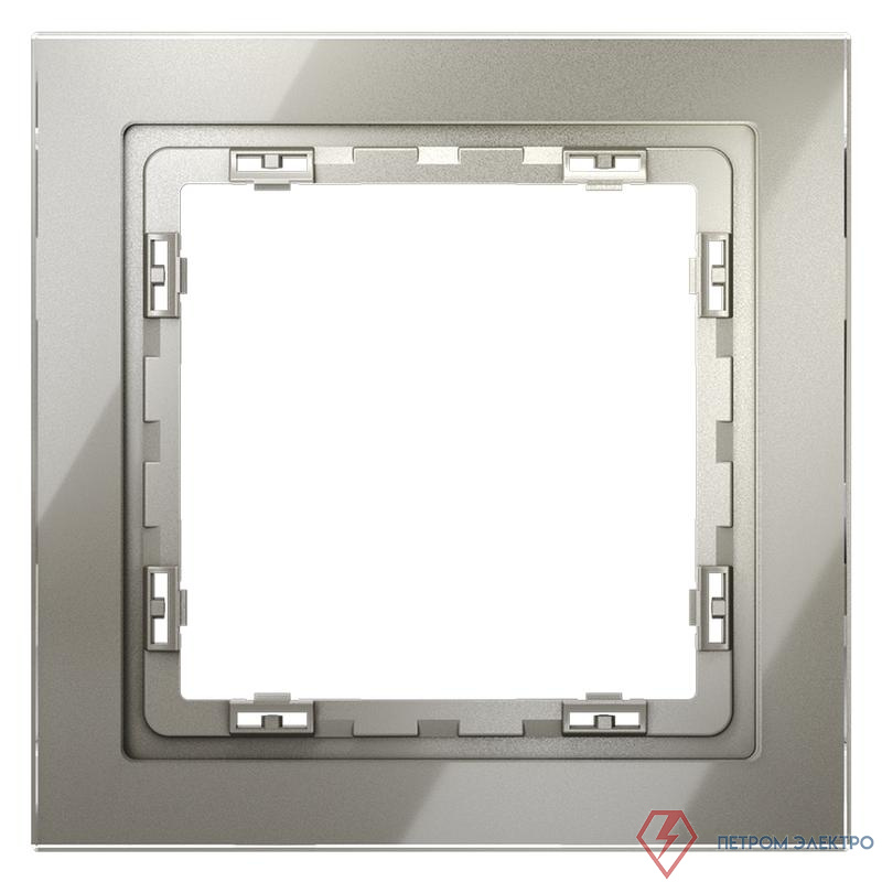 Рамка 1-м S70 стеклян. шелк Voltum VLS110104