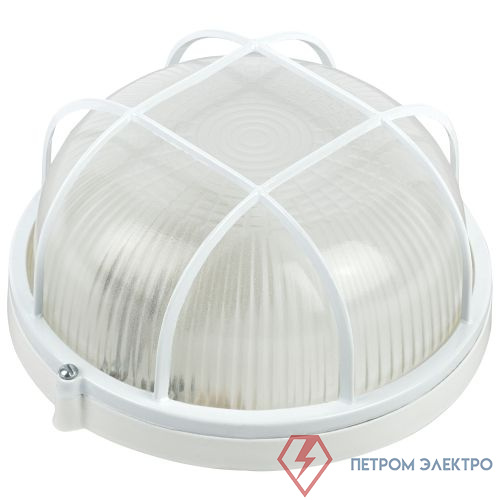 Светильник "Акватермо" НБП 03-100-002 max 100Вт E27 IP54 D240 круг алюм./стекло решетка бел. ЭРА Б0048422