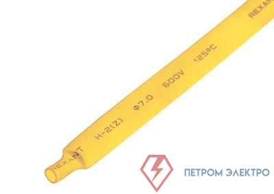 Трубка термоусадочная 7.0/3.5 1м желт. REXANT 20-7002