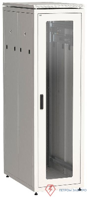 Шкаф сетевой 19дюйм  LINEA N 47U 600х1000мм стеклянная передняя дверь сер. ITK LN35-47U61-G
