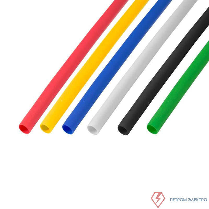Набор трубок термоусадочных ТУТ нг 4.0/2.0 5 цветов 1м (уп.50шт) Rexant 29-0154