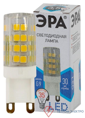 Лампа светодиодная JCD-3.5w-220V-corn ceramics-840-G9 280лм ЭРА Б0027862