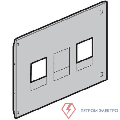 Панель лицевая мет. XL3 4000 DPX3 630 съем. верт. (1 2) Leg 021064