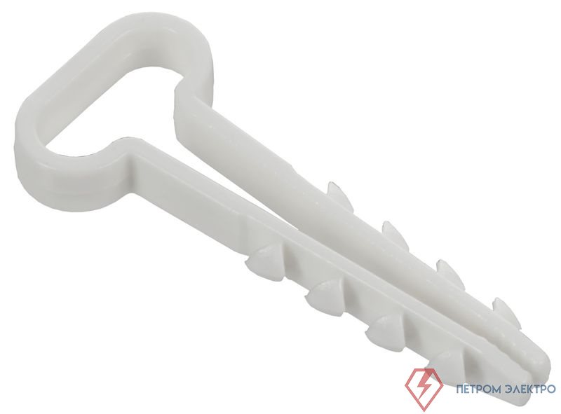 Дюбель-хомут 14х6мм для плоского кабеля нейлон бел. (уп.100шт) GENERICA UDH14-14-06-100-K01-G