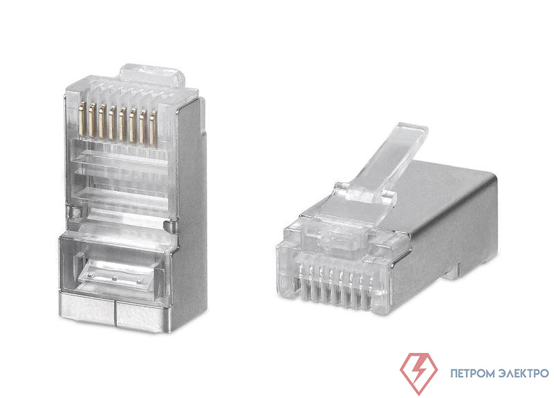 Коннектор RJ-45(8P8C) кат.5E экранир. универс. (уп.100шт) TOKOV ELECTRIC TKE-CN-5E24-STP