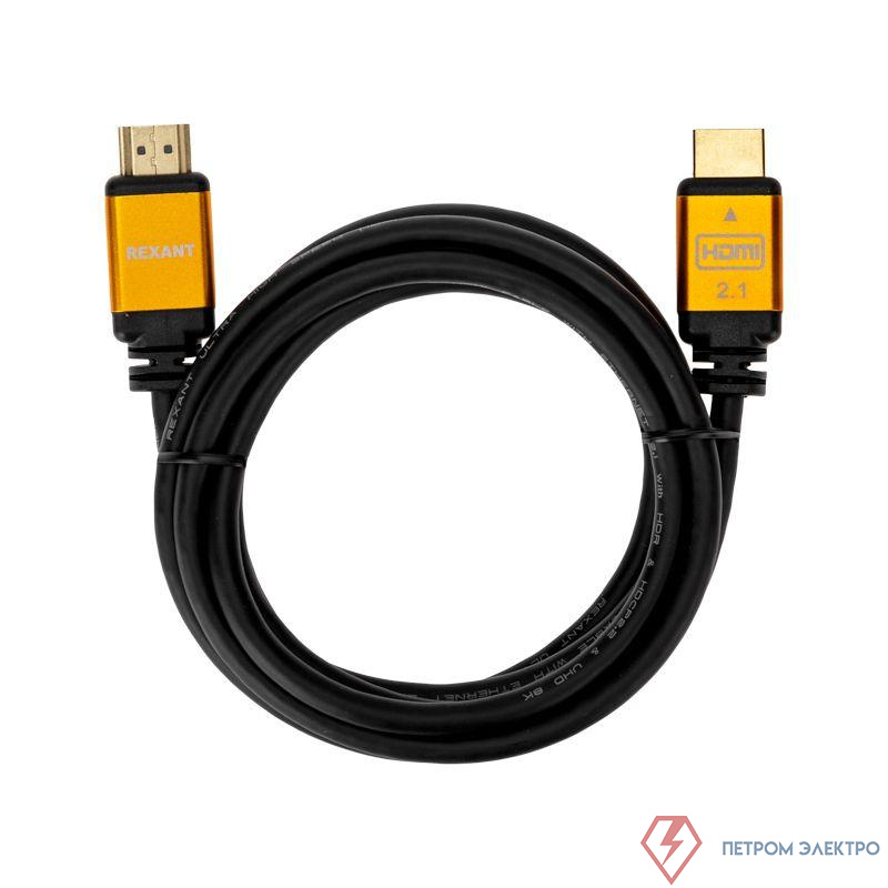 Кабель HDMI - HDMI 2.1 2м Gold Rexant 17-6004