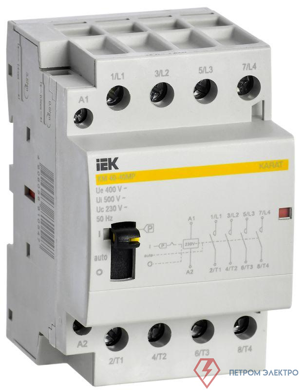 Контактор модульный КМ40-40МР AC с ручным управ. KARAT IEK MKK22-40-40