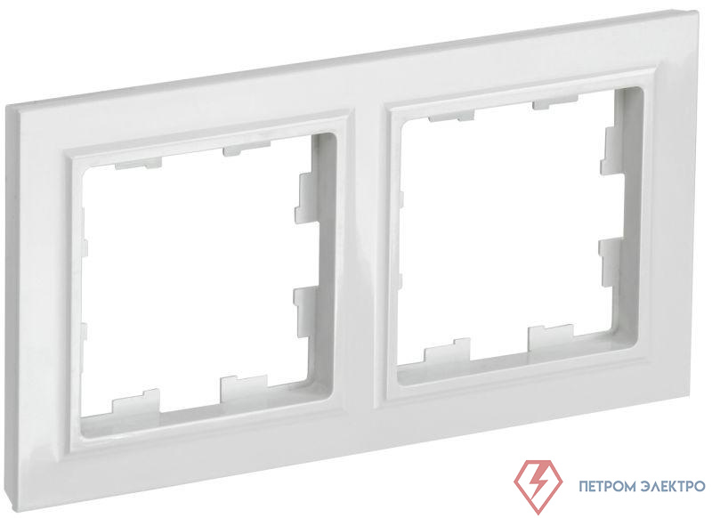 Рамка 2-м Brite РУ-2-БрБ бел. IEK BR-M22-K01-PRO