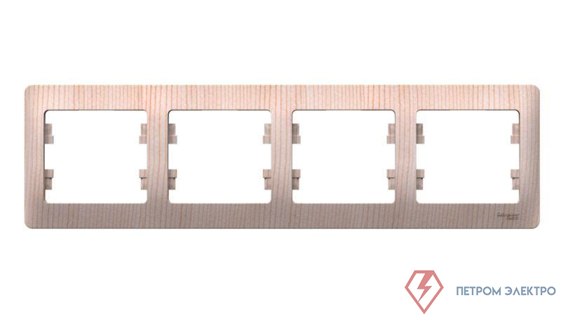 Рамка 4-пост. Glossa горизонт. сосна SE GSL001504