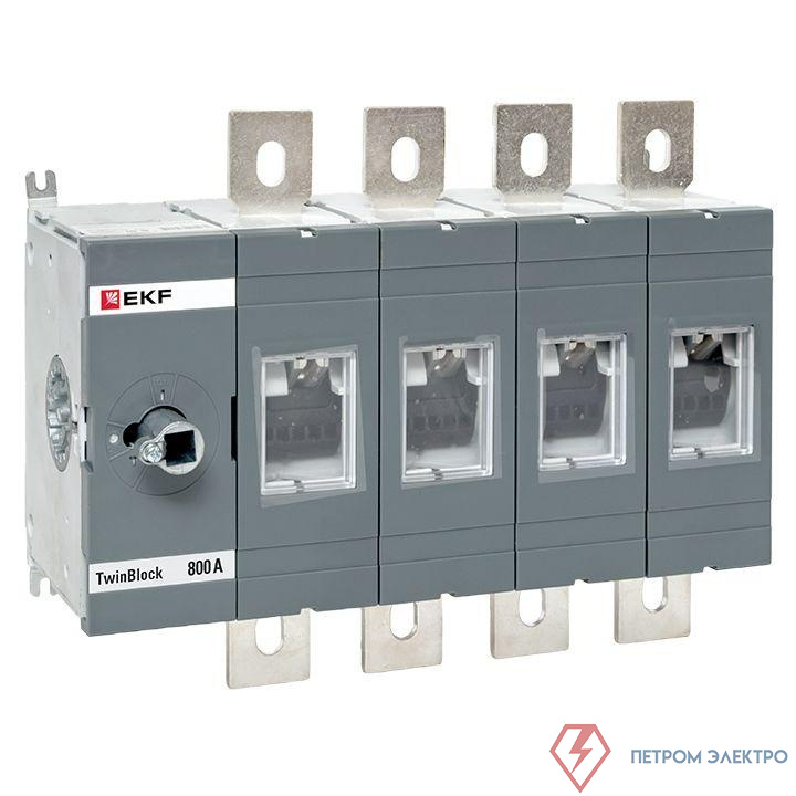 Рубильник 4п 800А без рукоятки управления TwinBlock EKF tb-s-800-4p