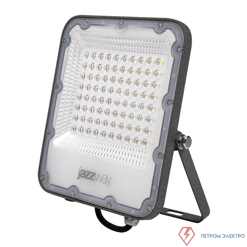 Прожектор светодиодный PFL-S4 100Вт 6500К IP65 80град. ДО с линзовым модулем JazzWay 5036437