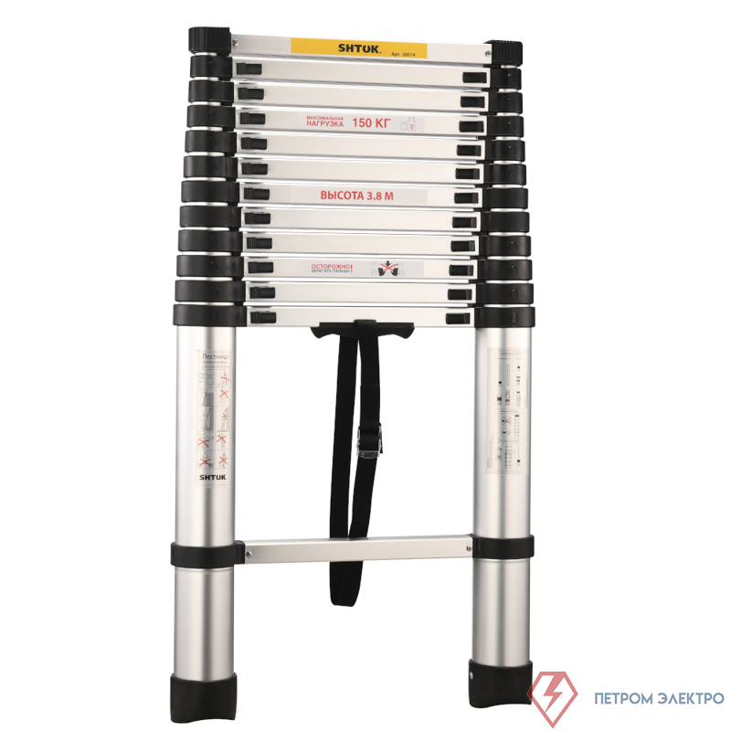 Лестница телескопическая 3.8м (20014) SHTOK 376553