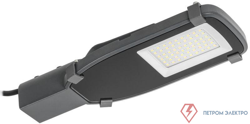 Светильник светодиодный ДКУ 1002-30Д 5000К IP65 уличный консольный сер. IEK LDKU0-1002-030-5000-K03