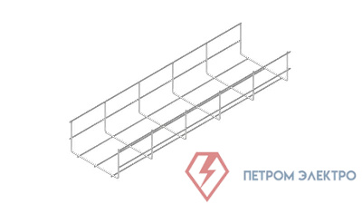 Лоток проволочный 300х80 L3000 сталь 5мм PL80-300-5-3000 оцинк. КМ LO26757