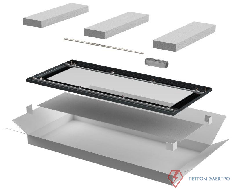 Дверь стеклянная для шкафа LINEA N 24U 600мм черн. ITK LN05-24U 600мм 6X-DR