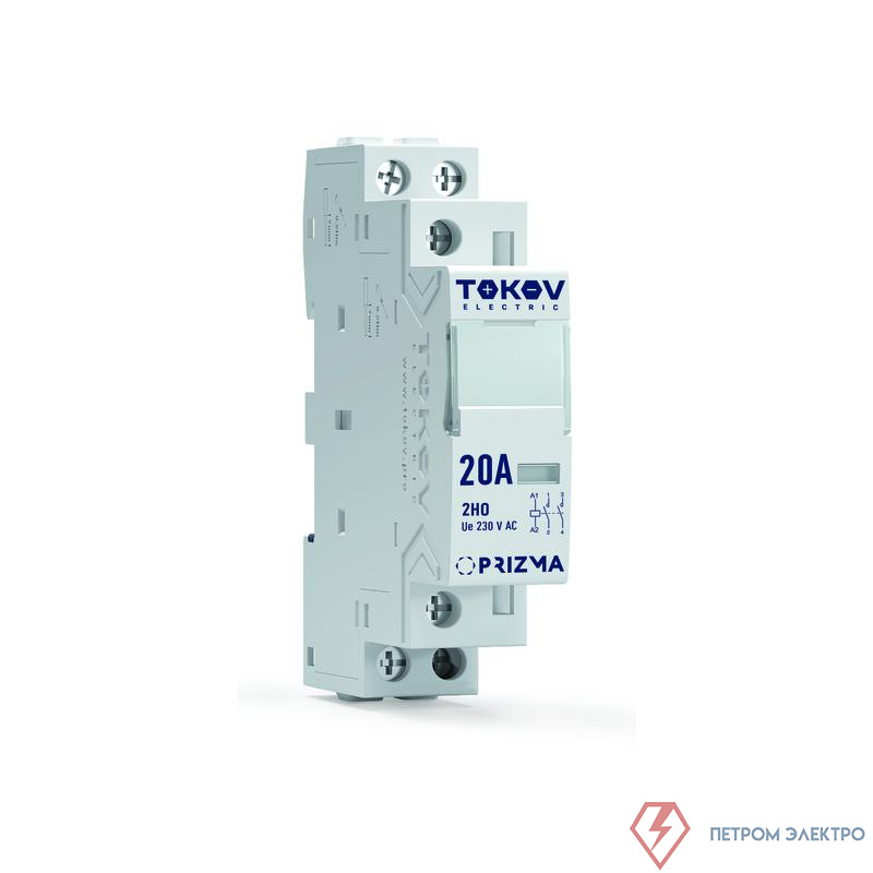Контактор модульный 18мм 20А 230В АС 2НО PRIZMA TOKOV ELECTRIC TKE-PZ-MC-1-20-230-20