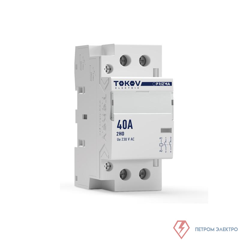 Контактор модульный 36мм 40А 230В АС 2НО PRIZMA TOKOV ELECTRIC TKE-PZ-MC-2-40-230-20